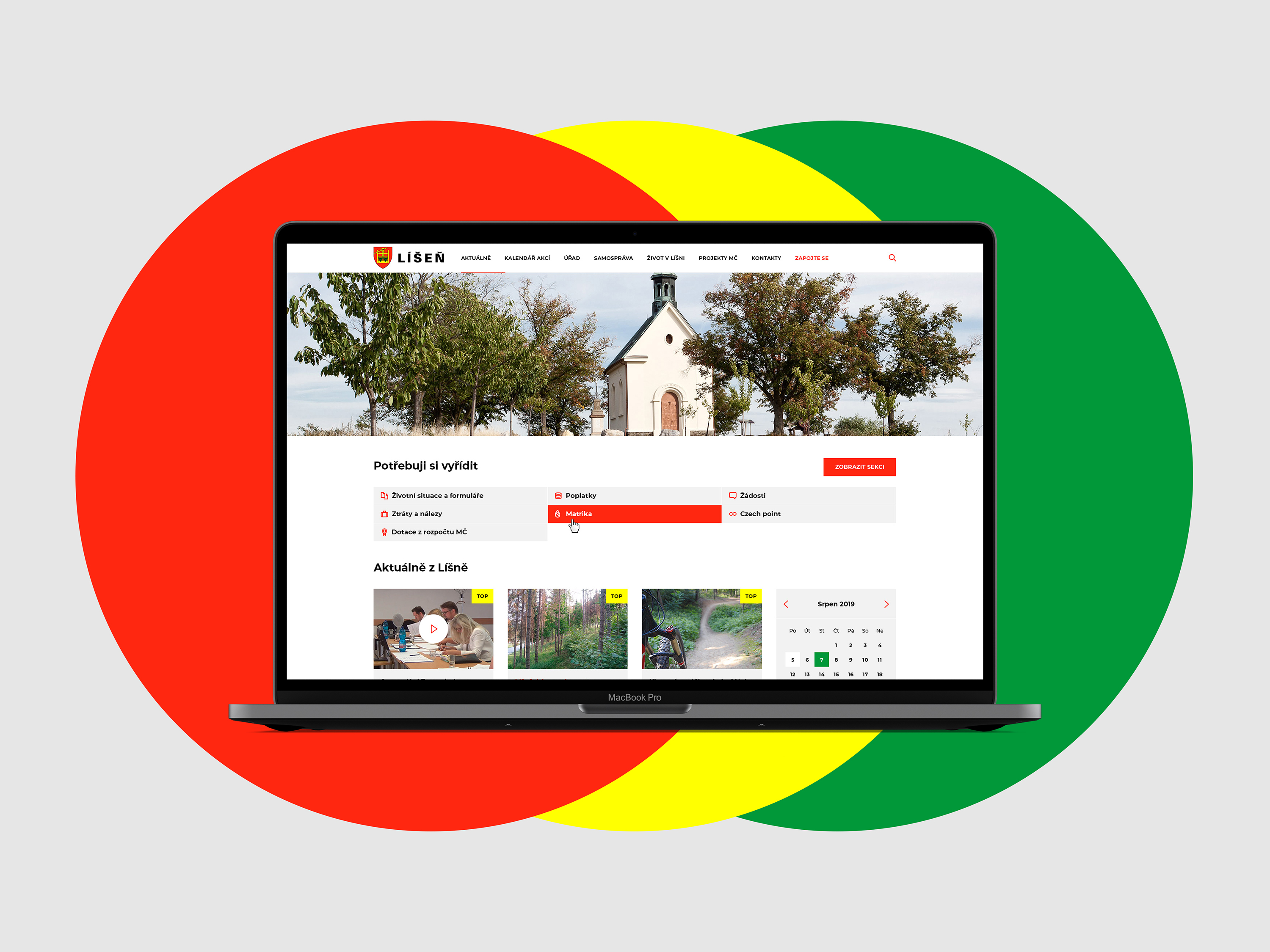 Návrh barevnost červená-žlutá-zelená