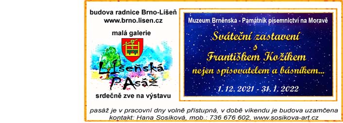 Pozvánka na výstavu malá galerie LíPa od 1.12.2021 do 31.1.2022