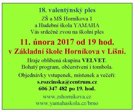 Valentinský ples - Horníkova